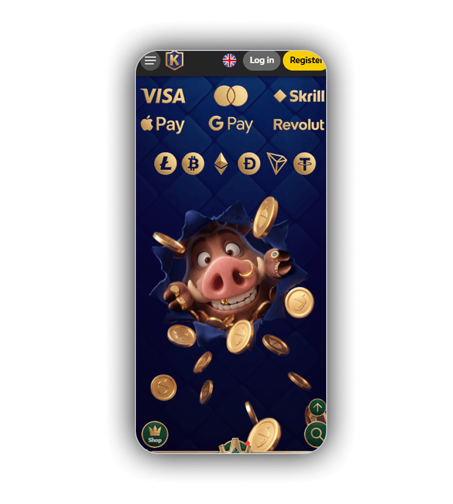 Wandplakkaat met de netwerkjackpot van 1.000.000 EUR en de toernooikalender van 450.000 EUR bij Kingia Casino